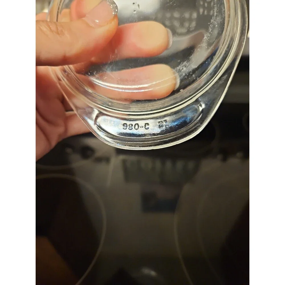 Vintage Pyrex Clear Glass Replacement Lid 980C 980-C 980 C Mini Round Casserole